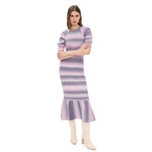 En Saison Lavender and Pink Striped Maxi Dress